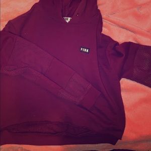 Pink cropped hoodie